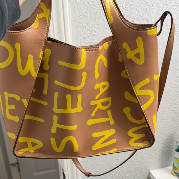 Stella McCartney Tan Tote with Yellow Graphics - Picture 7 of 10